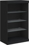 vidaXL - Dressoir - met - LED-verlichting - 60,5x37x100 - cm - zwart