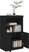 vidaXL - Dressoir - met - LED-verlichting - 60,5x37x100 - cm - zwart
