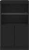 vidaXL - Dressoir - met - LED-verlichting - 60,5x37x100 - cm - zwart