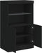 vidaXL - Dressoir - met - LED-verlichting - 60,5x37x100 - cm - zwart