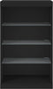 vidaXL - Dressoir - met - LED-verlichting - 60,5x37x100 - cm - zwart