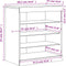vidaXL - Dressoir - met - LED-verlichting - 60,5x37x67 - cm - bruin - eikenkleur