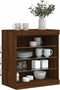 vidaXL - Dressoir - met - LED-verlichting - 60,5x37x67 - cm - bruin - eikenkleur