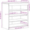 vidaXL - Dressoir - met - LED-verlichting - 60,5x37x67 - cm - gerookt - eikenkleur