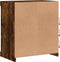 vidaXL - Dressoir - met - LED-verlichting - 60,5x37x67 - cm - gerookt - eikenkleur