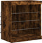 vidaXL - Dressoir - met - LED-verlichting - 60,5x37x67 - cm - gerookt - eikenkleur