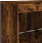 vidaXL - Dressoir - met - LED-verlichting - 60,5x37x67 - cm - gerookt - eikenkleur