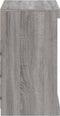 vidaXL - Dressoir - met - LED-verlichting - 60,5x37x67 - cm - grijs - sonoma - eiken
