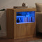 vidaXL - Dressoir - met - LED-verlichting - 60,5x37x67 - cm - sonoma - eikenkleurig