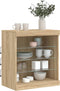 vidaXL - Dressoir - met - LED-verlichting - 60,5x37x67 - cm - sonoma - eikenkleurig