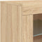 vidaXL - Dressoir - met - LED-verlichting - 60,5x37x67 - cm - sonoma - eikenkleurig