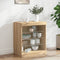 vidaXL - Dressoir - met - LED-verlichting - 60,5x37x67 - cm - sonoma - eikenkleurig