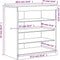 vidaXL - Dressoir - met - LED-verlichting - 60,5x37x67 - cm - sonoma - eikenkleurig