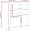 vidaXL - Dressoir - met - LED-verlichting - 60,5x37x67 - cm - sonoma - eikenkleurig