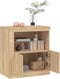 vidaXL - Dressoir - met - LED-verlichting - 60,5x37x67 - cm - sonoma - eikenkleurig