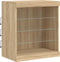 vidaXL - Dressoir - met - LED-verlichting - 60,5x37x67 - cm - sonoma - eikenkleurig