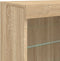 vidaXL - Dressoir - met - LED-verlichting - 60,5x37x67 - cm - sonoma - eikenkleurig