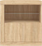 vidaXL - Dressoir - met - LED-verlichting - 60,5x37x67 - cm - sonoma - eikenkleurig