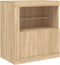 vidaXL - Dressoir - met - LED-verlichting - 60,5x37x67 - cm - sonoma - eikenkleurig