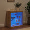 vidaXL - Dressoir - met - LED-verlichting - 60,5x37x67 - cm - sonoma - eikenkleurig