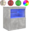 vidaXL - Dressoir - met - LED-verlichting - 60,5x37x67 - cm - betongrijs