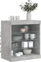 vidaXL - Dressoir - met - LED-verlichting - 60,5x37x67 - cm - betongrijs