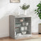 vidaXL - Dressoir - met - LED-verlichting - 60,5x37x67 - cm - betongrijs