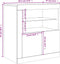 vidaXL - Dressoir - met - LED-verlichting - 60,5x37x67 - cm - betongrijs