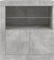 vidaXL - Dressoir - met - LED-verlichting - 60,5x37x67 - cm - betongrijs