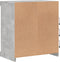 vidaXL - Dressoir - met - LED-verlichting - 60,5x37x67 - cm - betongrijs