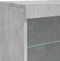 vidaXL - Dressoir - met - LED-verlichting - 60,5x37x67 - cm - betongrijs