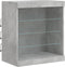 vidaXL - Dressoir - met - LED-verlichting - 60,5x37x67 - cm - betongrijs