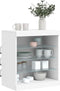 vidaXL - Dressoir - met - LED-verlichting - 60,5x37x67 - cm - wit