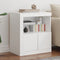 vidaXL - Dressoir - met - LED-verlichting - 60,5x37x67 - cm - wit