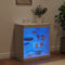 vidaXL - Dressoir - met - LED-verlichting - 60,5x37x67 - cm - wit