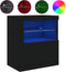 vidaXL - Dressoir - met - LED-verlichting - 60,5x37x67 - cm - zwart