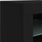 vidaXL - Dressoir - met - LED-verlichting - 60,5x37x67 - cm - zwart