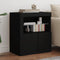 vidaXL - Dressoir - met - LED-verlichting - 60,5x37x67 - cm - zwart