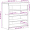 vidaXL - Dressoir - met - LED-verlichting - 60,5x37x67 - cm - zwart