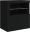 vidaXL - Dressoir - met - LED-verlichting - 60,5x37x67 - cm - zwart