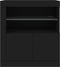 vidaXL - Dressoir - met - LED-verlichting - 60,5x37x67 - cm - zwart
