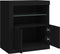 vidaXL - Dressoir - met - LED-verlichting - 60,5x37x67 - cm - zwart