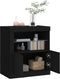 vidaXL - Dressoir - met - LED-verlichting - 60,5x37x67 - cm - zwart