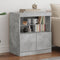 vidaXL - Dressoir - met - LED-verlichting - 60x37x67 - cm - betongrijs
