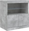 vidaXL - Dressoir - met - LED-verlichting - 60x37x67 - cm - betongrijs
