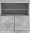 vidaXL - Dressoir - met - LED-verlichting - 60x37x67 - cm - betongrijs