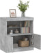 vidaXL - Dressoir - met - LED-verlichting - 60x37x67 - cm - betongrijs