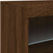 vidaXL - Dressoir - met - LED-verlichting - 60x37x67 - cm - bruin - eikenkleur