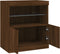 vidaXL - Dressoir - met - LED-verlichting - 60x37x67 - cm - bruin - eikenkleur