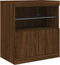 vidaXL - Dressoir - met - LED-verlichting - 60x37x67 - cm - bruin - eikenkleur
